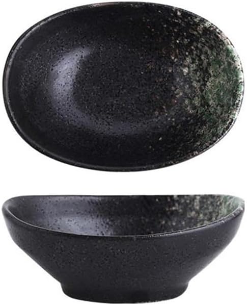 Appetizer Plates Ceramic Small Plate Egg Shaped Snack Bowl Sauce Bowls Seasoning Dish Home Kitchen Supplies for Condiment