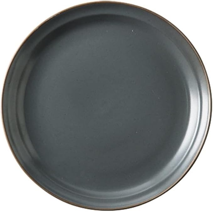 Dinner Plate Simple Ceramic Dinner Plates Creative Grey Nordic Plate Household Dishes and Bowls Porcelain Tableware for Kitchen(8 Inch Plate Grey)