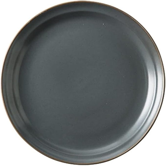 Dinner Plate Simple Ceramic Dinner Plates Creative Grey Nordic Plate Household Dishes and Bowls Porcelain Tableware for Kitchen(8 Inch Plate Grey)