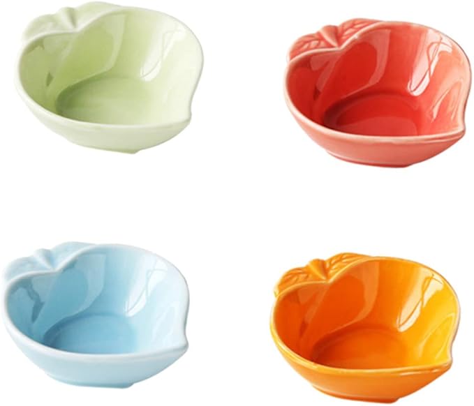 12 Pcs Japanese Soy Sauce Dessert Plates Ceramic Dessert Tray Sauce Bowl Dessert Dishes Plates Ceramic Dessert Plate Food Sauce Dish Seasoning Bowl Flavor Dish Appetizer Server/1835 (Color : Picture