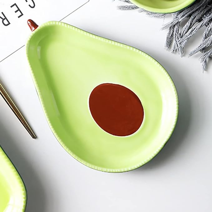 Alipis Food Container Avocado Shape Plate Ceramic Tableware Practical Serving Tray