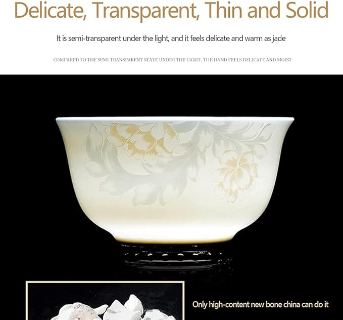 Dinnerware Sets - Luxury Gift Dishes Service Set, 35,56,60PCS Ceramic Dinnerware Set Bone China Tableware Dishes Plates Ceramic Combination Dinner Service Set Porcelaine Service for 10 (56 Pieces)