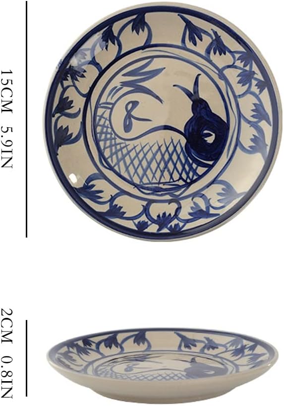 Dipping Sauce Bowls Appetizer Bowls Retro Ceramic Snack Plate Table Cake Snack Plate Household Snack Fruit Biscuit Plate Garbage Plate Spit Bone Slag Plate Ceramic Dip Bowls Dipping Sauce Bowls
