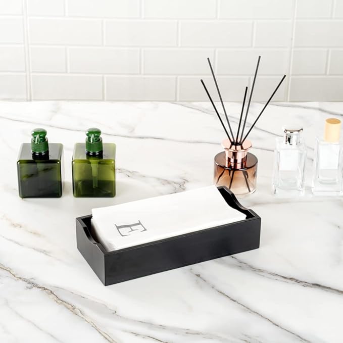 Luxenap 15.8 X 7.9 Inch Linen-Feel Guest Towels, 50 Lettered Hand Towels - Silver Letter 'E', Sans Serif Font, White Paper Dinner Napkins, airlaid, For Restrooms And Tables - Restaurantware
