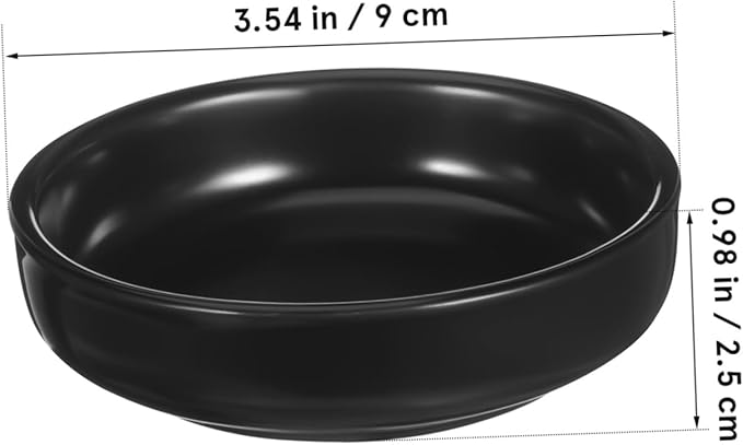 STOBAZA Set of 6 Japanese Style Ceramic Plates Bread Dipping Bowls Asian Chinese Appetizer Dishes for Sushi Sauce Snacks