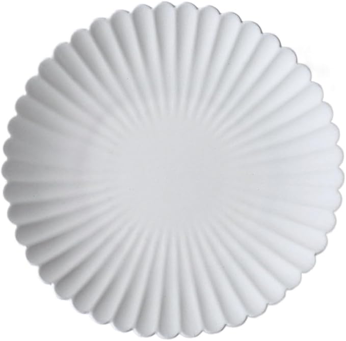 Dessert Plates Simple White Ceramic Dinner Plate Restaurant Fruit Snack Bread Dessert Kitchen Tableware Dinner Tableware(20cm)