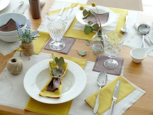 MY DRAP Cocktail Napkin, Washable and Reusable Cloth Napkins 4.5x4.5 in (100 Napkins, Grey)