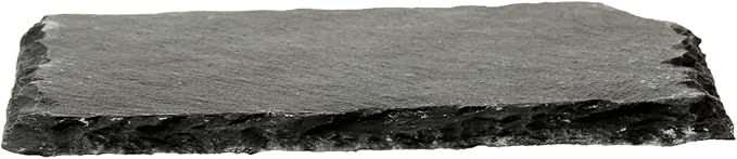 Restaurantware Square Slate Platter 10 Count 4 x 4 Inch Scratch-Resistant Slate Cheese Board Modern Serving Tray Black Rustic Design for Charcuterie and Appetizers