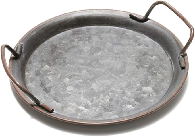 VALINK Vintage Style Metal Serving Tray Basket French Country Dishes Shabby Rustic Home Decoration Food Storage Organizer