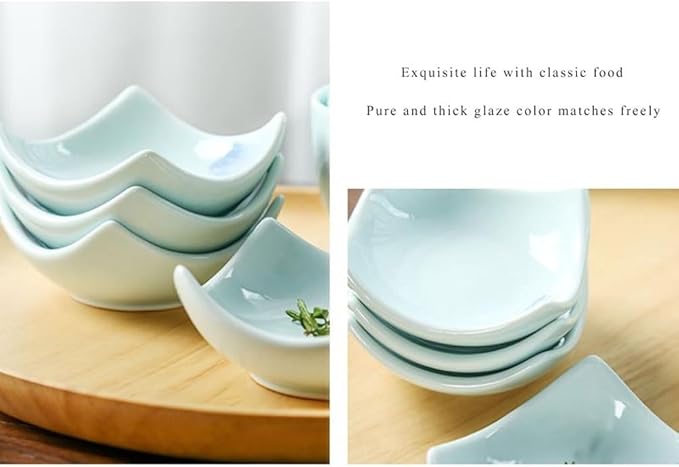 FAREWELL Dipping Bowls Soy Sauce Plate Dip Plate Sushi Ketchup Dip Plate Mini Appetizer Plate Snack Dessert Condiment Plate Appetizer Bowls