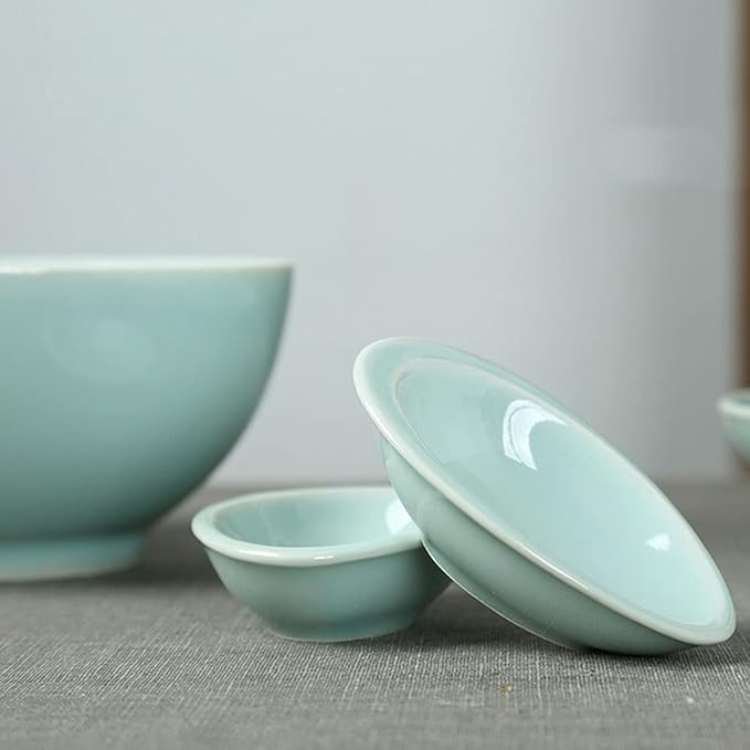 Appetizer Bowls 3.82 inch Soy Sauce Dish Ceramic Teardrop Mini Appetizer Plates Dipping Bowls Snack Dessert Dishes Sushi Ketchup Seasoning Dishes(6pcs) Salad Bowls