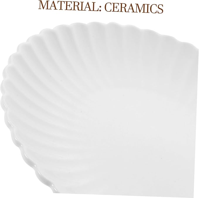 ABOOFAN Chrysanthemum Shaped Ceramic Dessert Tray Elegant Matte Snack Plate for Home Kitchen Tableware for Serving Cakes Sushi and Appetizers White