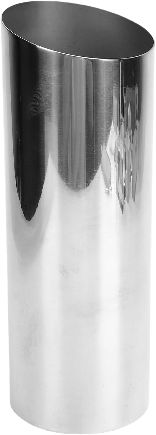 Small vases, mini Tulip vase Set, Silver Stainless Steel Slanted Rim Modern vases, Suitable for Tulips, Pampas Grass, Orchids, Roses