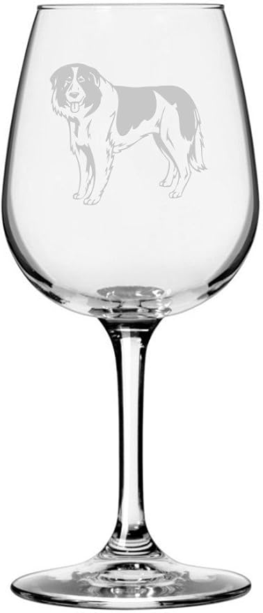 Etched Laser Art Bucovina Shepherd Personalized Dog Themed Etched 12.75oz Wine Glass Custom Dog Breed Wine Glasses, Ideal for Pet Lovers, Unique Birthday Gift for Men & Women, Personalized Gift