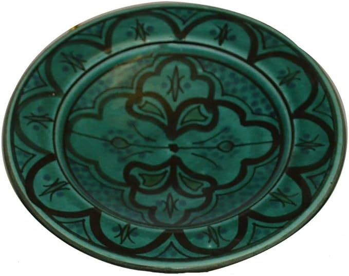 Ceramic Plates Handmade Appetizer Tapas Set Of 4 - Dark Green