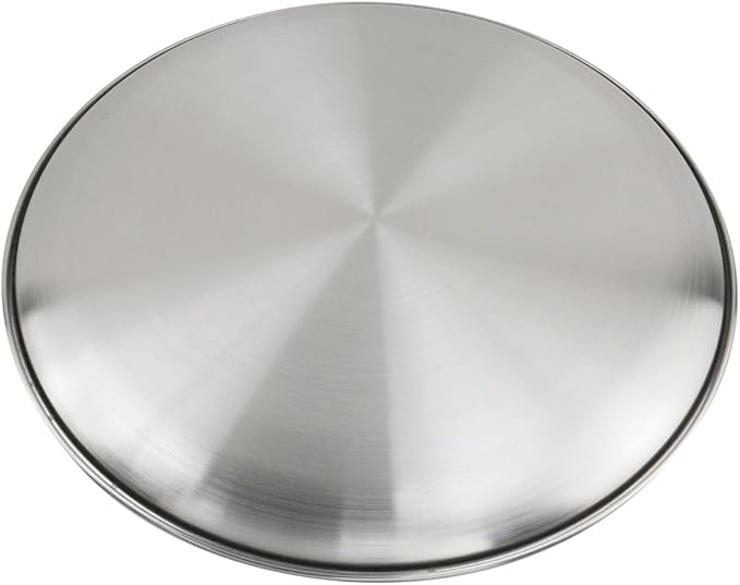 Antrader Silver Stainless Steel Tray,Metal Serving Tray Metal Platter for Bathroom/Bedroom/Kitchen,10.3 inch/26.2cm (2Pcs)