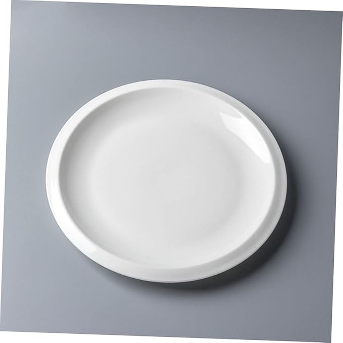 Cabilock Ceramic Steak Plate with Dome Lid French Style Shallow Serving Dish for Desserts Snacks and Pasta for Kitchen Tableware and Dinner Parties