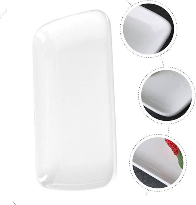 PRETYZOOM 3pcs Appetizer Plates for Party Rectangular Food Serving Trays for Salads Breakfast Dessert