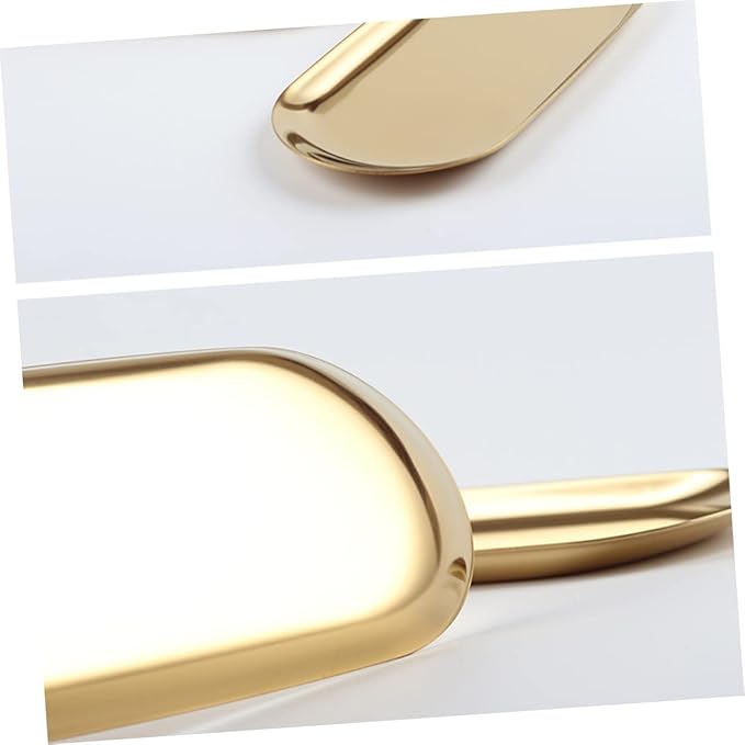 Nordic Style Large Oval Jewelry Tray and Snack Platter Elegant Metal Storage Organizer Golden Stainless Steel for Home and Vanity Use
