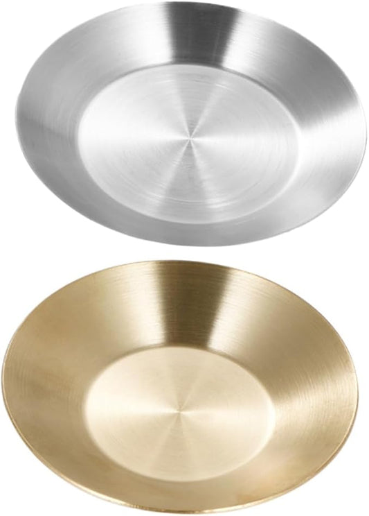GLEAVI 2pcs Sauce Dish Appetizer Serving Plates for Dipping Sauces Seasonings and Dressings Easy to Clean for Entertaining and Housewarming