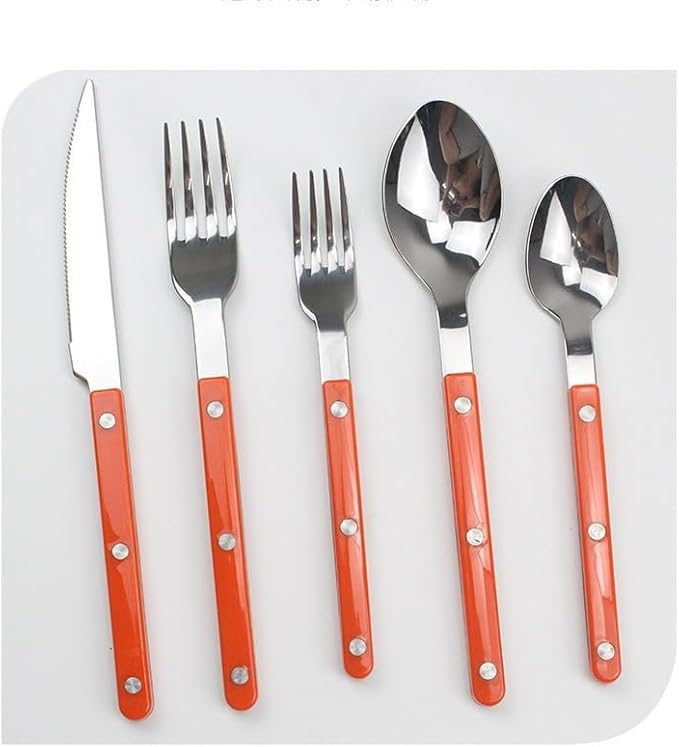 Stainless Steel Flatware serving set,Home Kitchen Eating Tableware Set,Dishwasher Safe,For Home Kitchen Restaurant Hote 5/20/30/40 Pieces Household Steak Cutlery Set Stainless Steel Cutlery Knife, For