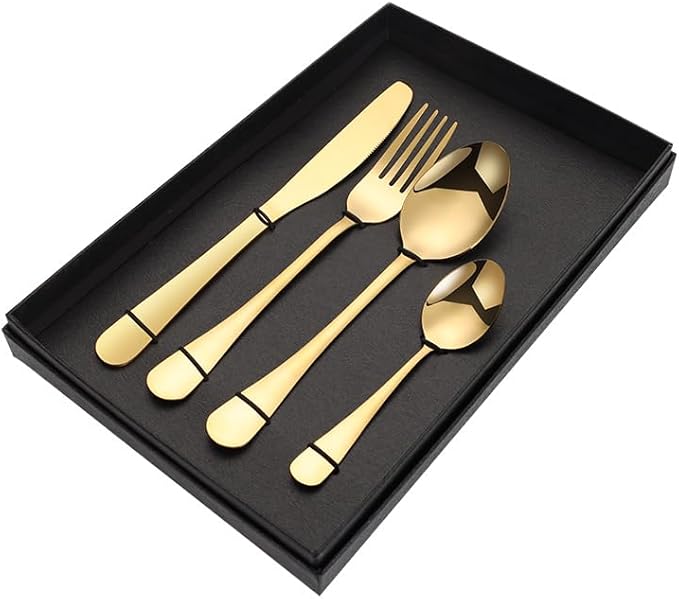 Stainless Steel Flatware serving set,Home Kitchen Eating Tableware Set,Dishwasher Safe,For Home Kitchen Restaurant Hote 4/16/24/32/40/48 Pcs Stainless Steel Cutlery 4 Piece Set Hotel Supplies Restaura