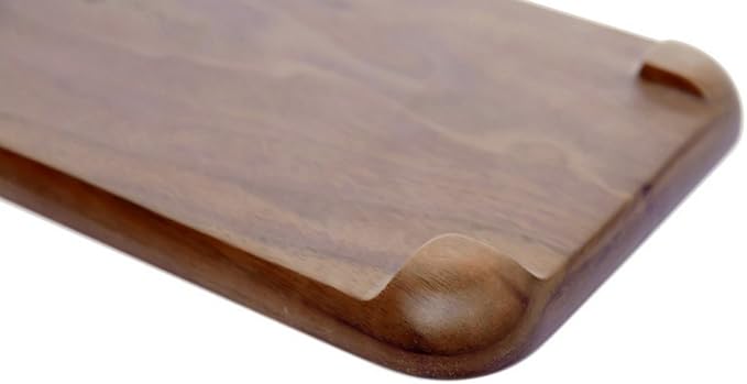 Winterworm Rustic Walnut Wooden Tray Solid Wood Serving Tray Square Rectangle Platter Tea Tray Coffee Table Tray (Rectangle Small (12x6x0.9 inch))