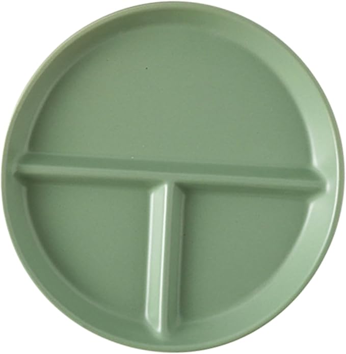 Luxshiny Healthy Eating Plate Ceramic Sectioned Plates for Adults for Portion Control for Family Dinner