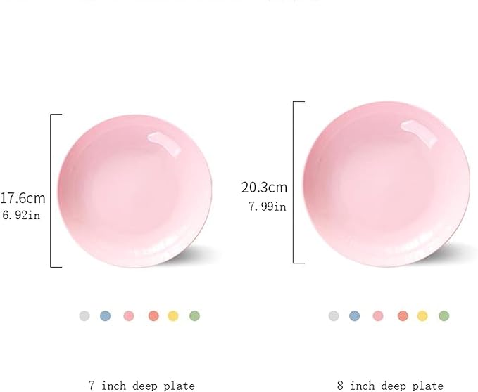 Kitchen Plates Ceramic Plate Salad Sushi Plate Ramen Fruit Steak Plate Suitable for Home Kitchen Restaurant Restaurant Plates(7in-C)