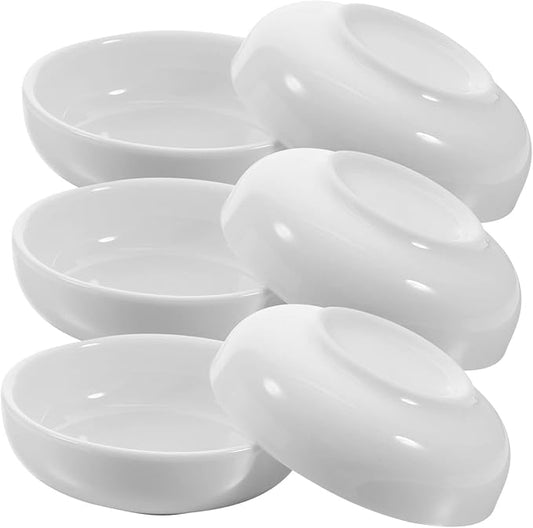 Unomor 6pcs Ceramic Dipping Plates Sauce Dishes for Appetizers Condiments -saving Design for Home Restaurant Use