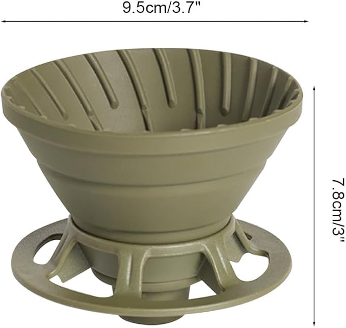 Collapsible Pour Over Coffee Dripper, Silicone Camping Coffee Filter for Travel Camping Office Home