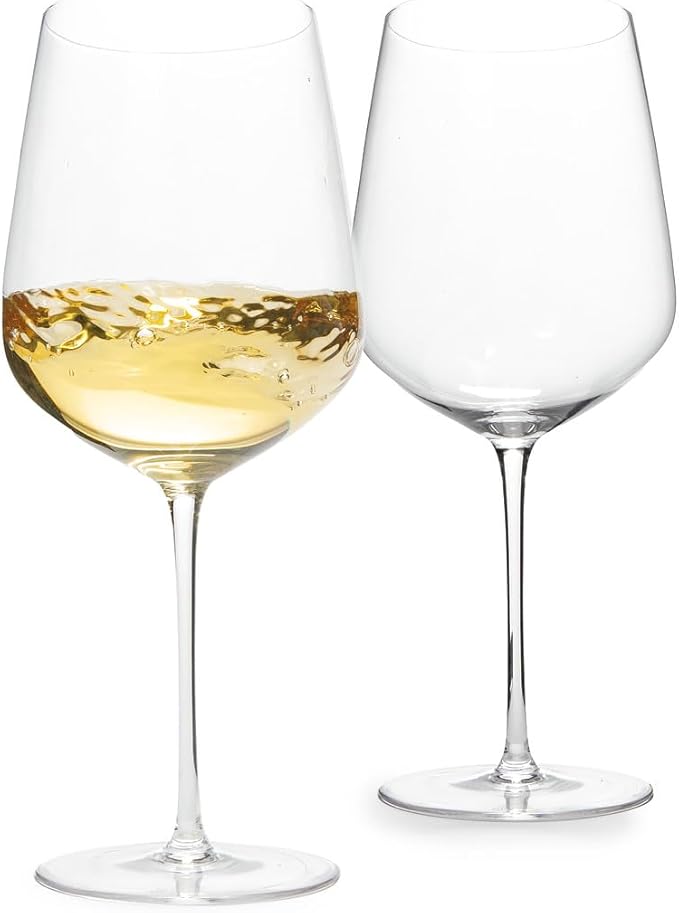 Magnum Giant Wine Glass - Premium Crystal Wine Glasses Set of 2 - Fits Entire 750 ml Bottle