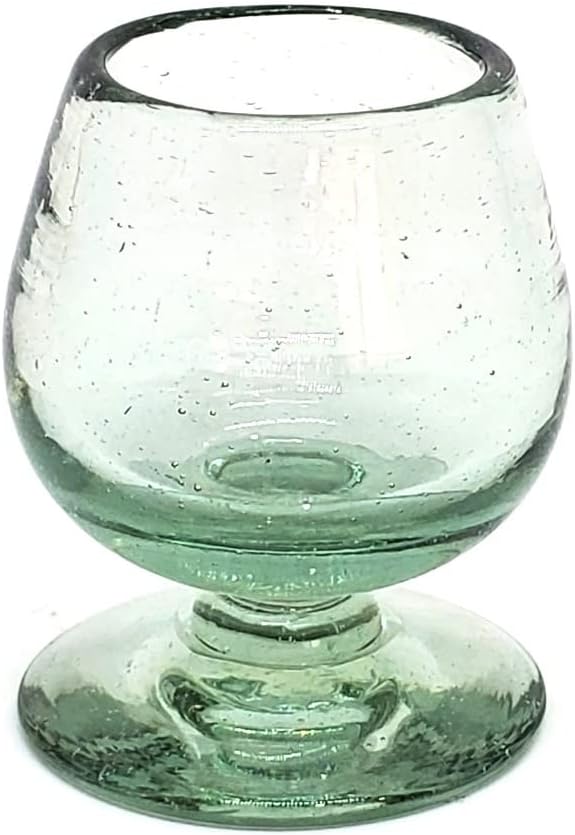 MexHandcraft Clear 2.5 oz Tequila Sippers (set of 6), Recycled Glass, Lead-free, Toxin-Free (2.5 oz Sipper)