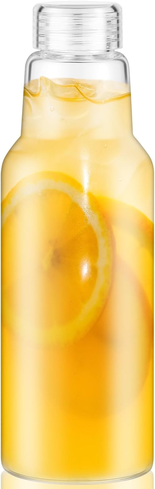 CWHHRN 34 Oz Glass Juice Bottles with Lids, Glass Bottles, BPA Free, Borosilicate Glass for Juicing, Smoothies, Infused Water, Beverage Storage, Shaker Bottles (1 Pack)