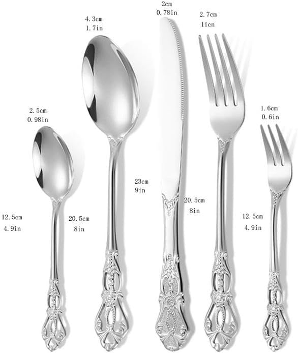 Silverware Set, 20 Pieces Flatware Serving Sets 18/10, Stainless Steel Cutlery Set for Home, Restaurant, Wedding, Party,Dishwasher Safe