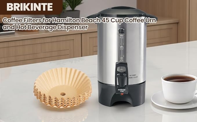 120PCS Coffee Paper Filters for Hamilton Beach 45 Cup Coffee Urn and Hot Beverage Dispenser, Disposable Coffee Filters