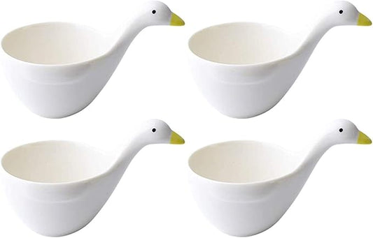Beautiful Funny Duck Ssauce Dish- Kitchen Home Sushi Soy Dipping Bowl Appetizer Plates Ceramic Serving Dish Sauce Plates/4Pack
