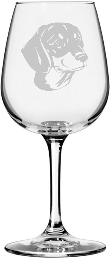 Etched Laser Art Personalized Dog Themed Etched Wine Glass - Custom Dog Breed Wine Glasses, Ideal for Pet Lovers, Personalized Birthday Gift for Men & Women - Slovensky Kopov (Hound), 12.75 oz