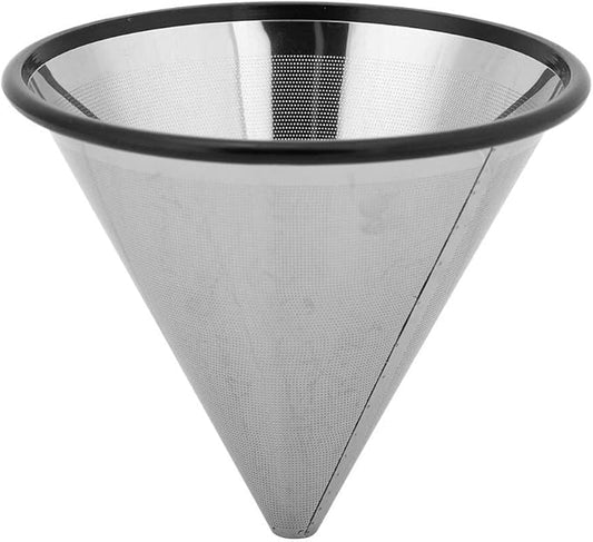 Pour Over Coffee Dripper, Paperless Stainless Steel Coffee Filter Reusable Cone Coffee Maker for Home Cafe