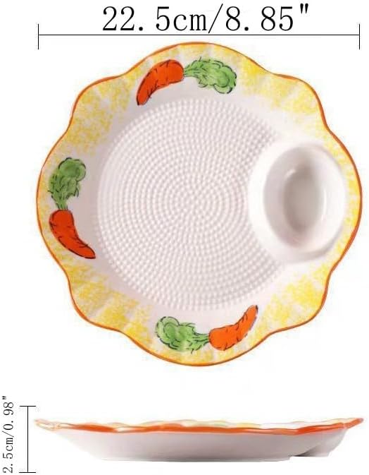 Multi Purpose Appetizer Ceramic Tray Vinegar Bowl Elegant Sushi Cookie Serving Dishes Dipping Sauce Plate for Dumplings French Fries Snacks Homes Restaurants Design Sense Souvenirs