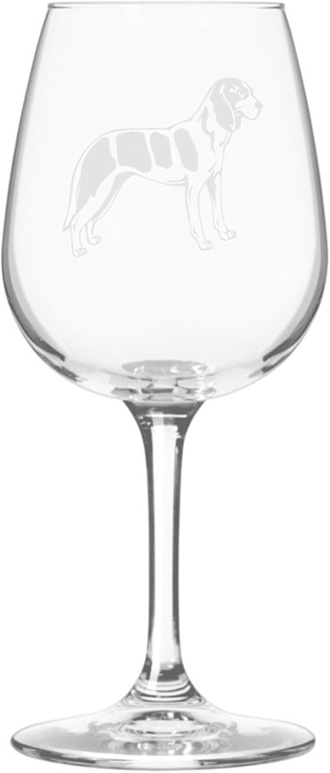 Etched Laser Art Grand Bleu de Gascogne Personalized Dog Themed Etched 12.75oz Wine Glass Custom Dog Breed Wine Glasses for Pet Lovers, Unique Birthday Gift for Men & Women, Personalized Gift