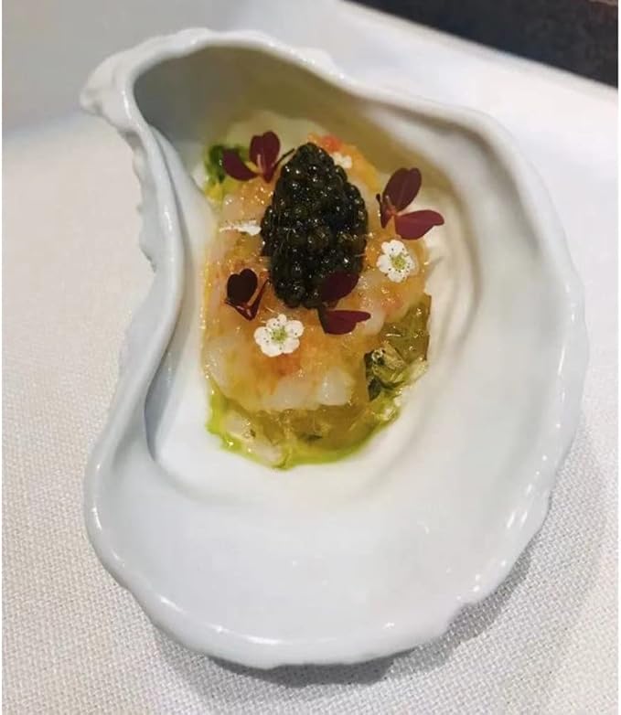 Dipping Sauce Bowls Appetizer Bowls Ceramic Oyster Plate Tableware Hotel Restaurant Wedding Party Pure White Creative Plate Snack Plate Sushi Plate Snack Fruit Small Plate Ceramic Dip Bowls Dipping Sa