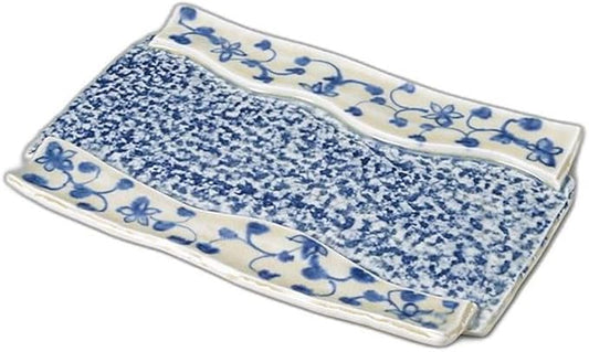 Annam Kuresuka Stone Plate [9.3 x 6.5 x 0.8 inches (23.5 x 16.5 x 2 cm) | Setomonohonpo Appetizer Plate, Setomonohonpo