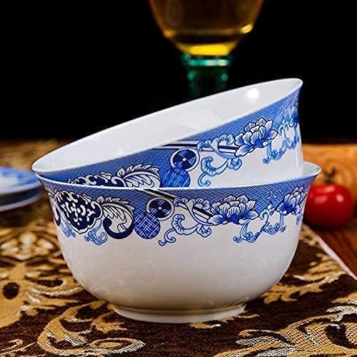 Party Dinnerware Plates Bowl 56- Piece Bone China Dinnerware Sets, Premium Porcelain Tableware Set, Blue and White Porcelain Cereal Bowls,