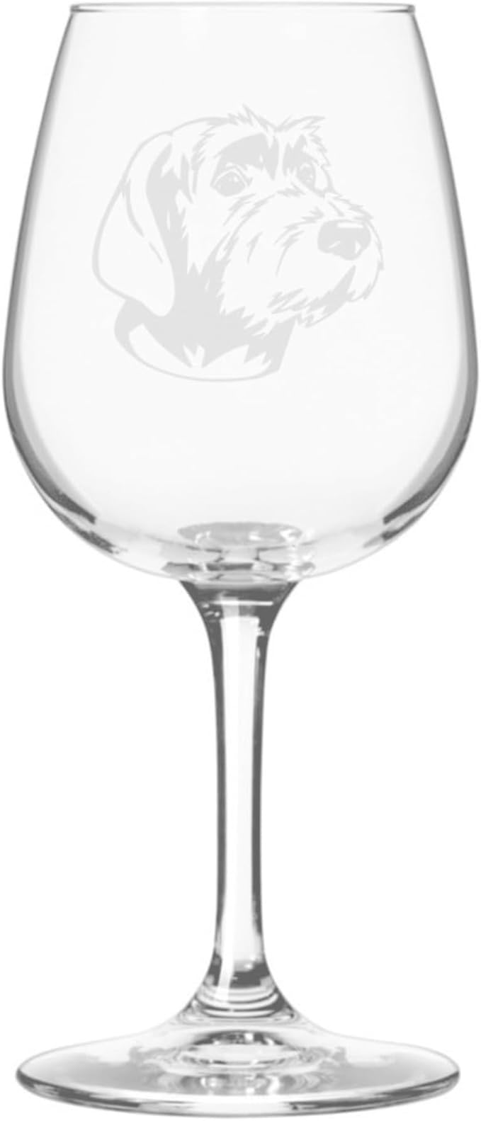 Etched Laser Art Personalized Dog Themed Etched Wine Glass - Custom Dog Breed Wine Glasses, Ideal for Pet Lover, Personalized Birthday Gift for Men & Women - Wirehaired Pointing Griffon, 12.75 oz
