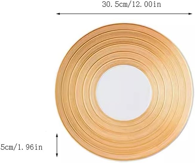 SONGCHAO Party Supplies Western Dinner Plate, Steak Plate, Dish Plate, Household Salad Deep Plate, Ceramic Creative European Tableware Party Plates (Size : Large)