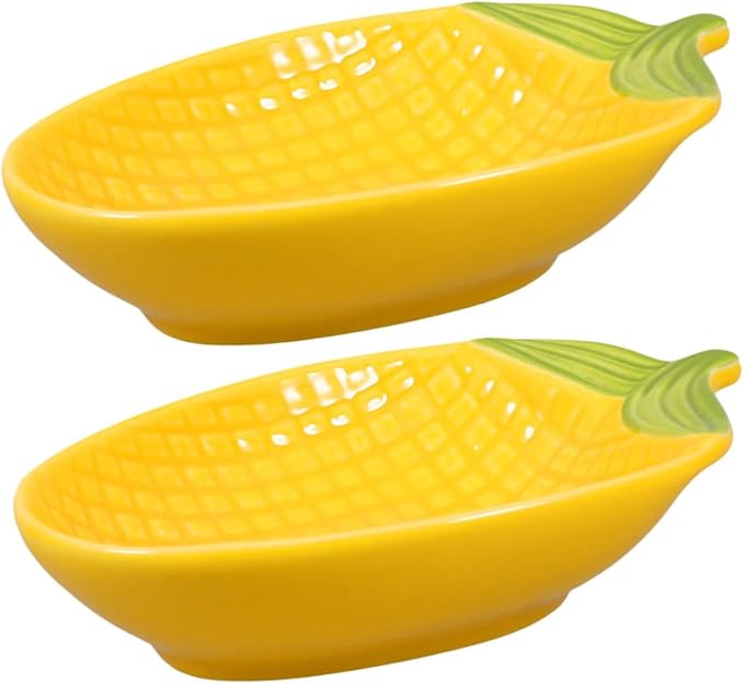 Alipis 2Pcs Fun Appetizer Dish for Snacks Dips Sauces for Parties Entertaining Compact Fruit Plate Salad Bowl