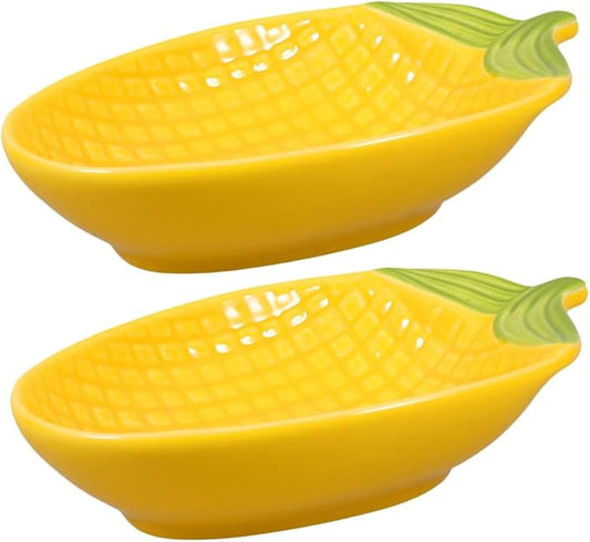 Alipis 2Pcs Fun Appetizer Dish for Snacks Dips Sauces for Parties Entertaining Compact Fruit Plate Salad Bowl