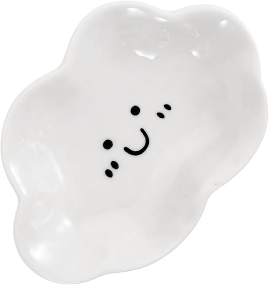 GLEAVI Cloud Shaped Ceramic Dipping Bowl Cute Appetizer Plates for Soy Sauce Serving Dish for Restaurants Home for Condiments Easy to Store Use