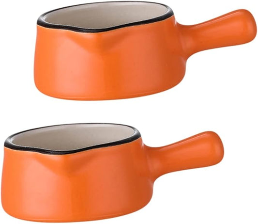 Healifty 2Pcs Flavor Dishes Appetizer Plates for Dipping Sauces Seasoning Containers Capacity Cute Design for Condiments Easy to Clean